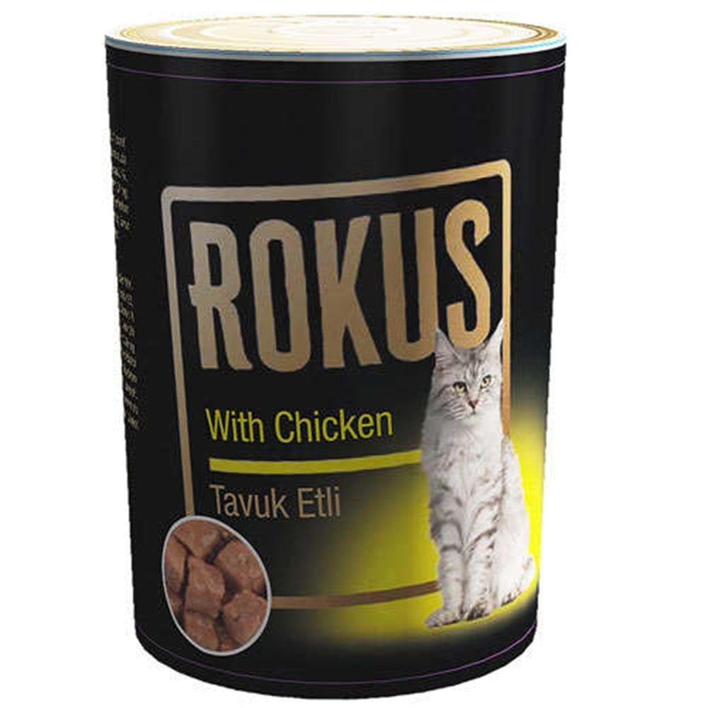 Rokus Tavuklu Kedi Konservesi 410 Gr.