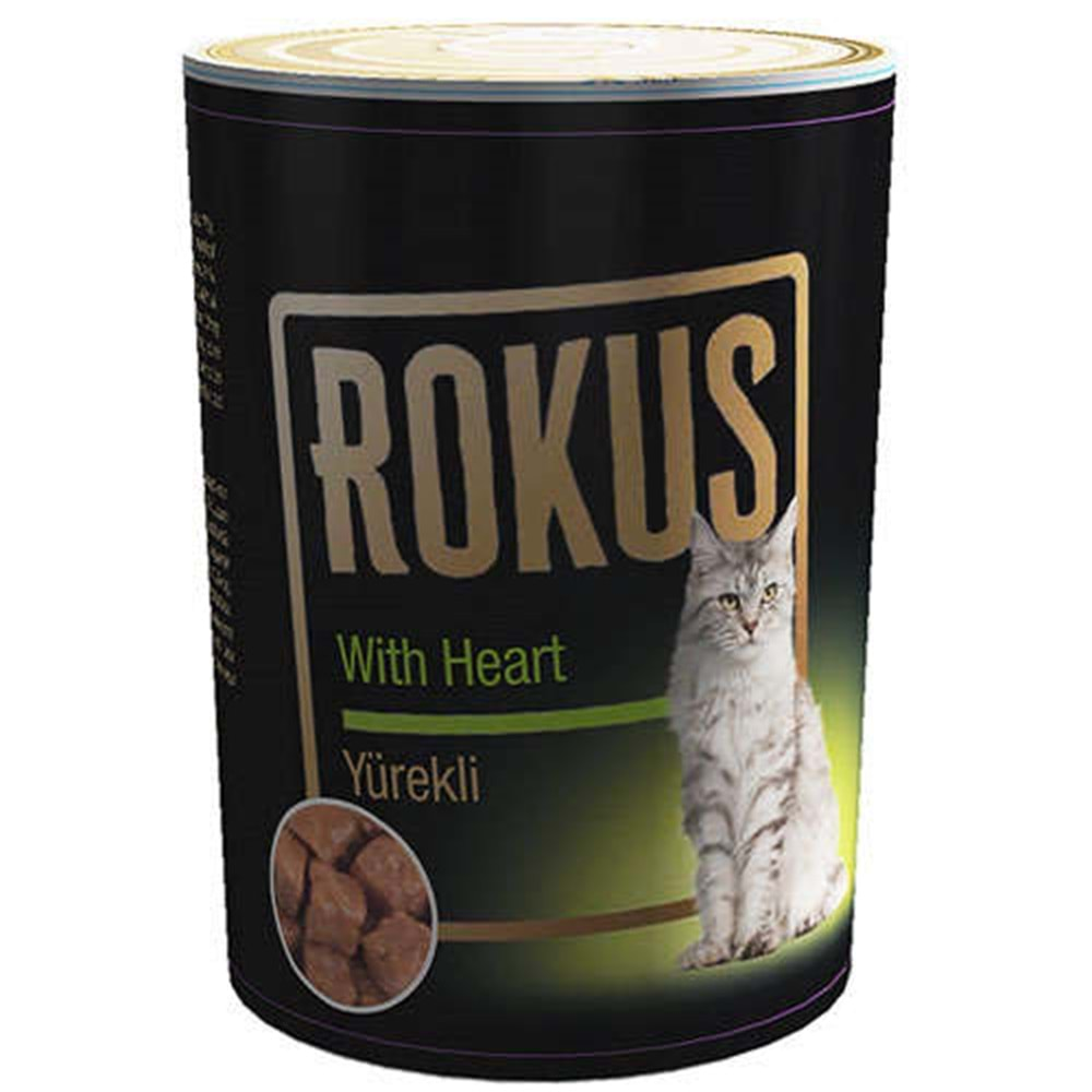 Rokus Yürekli Kedi Konservesi 410 Gr.