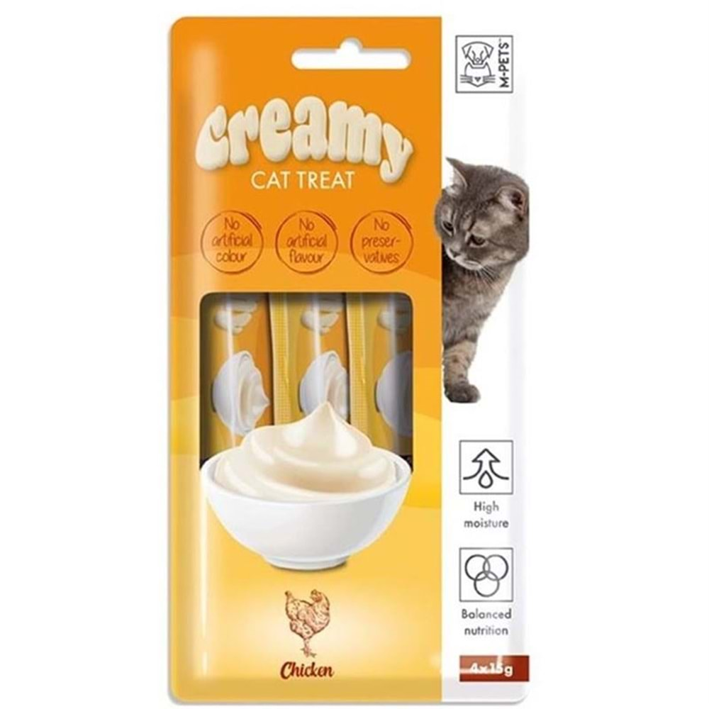 19038499 M-Pets Creamy Tavuklu Kedi Ödülü 4X15Gr