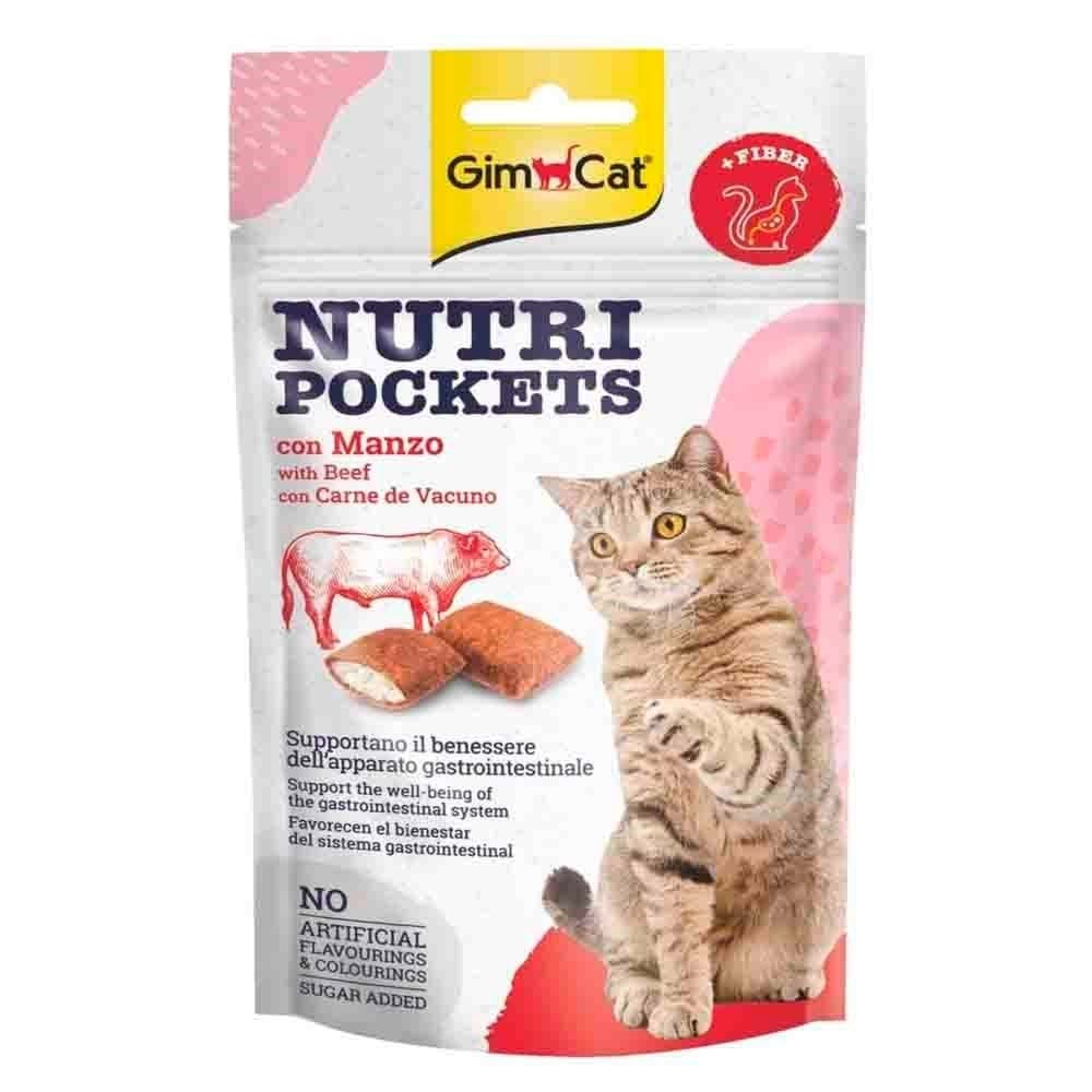 Gimcat Nutripockets Biftekli Malt Kedi Ödül Tableti 60Gr