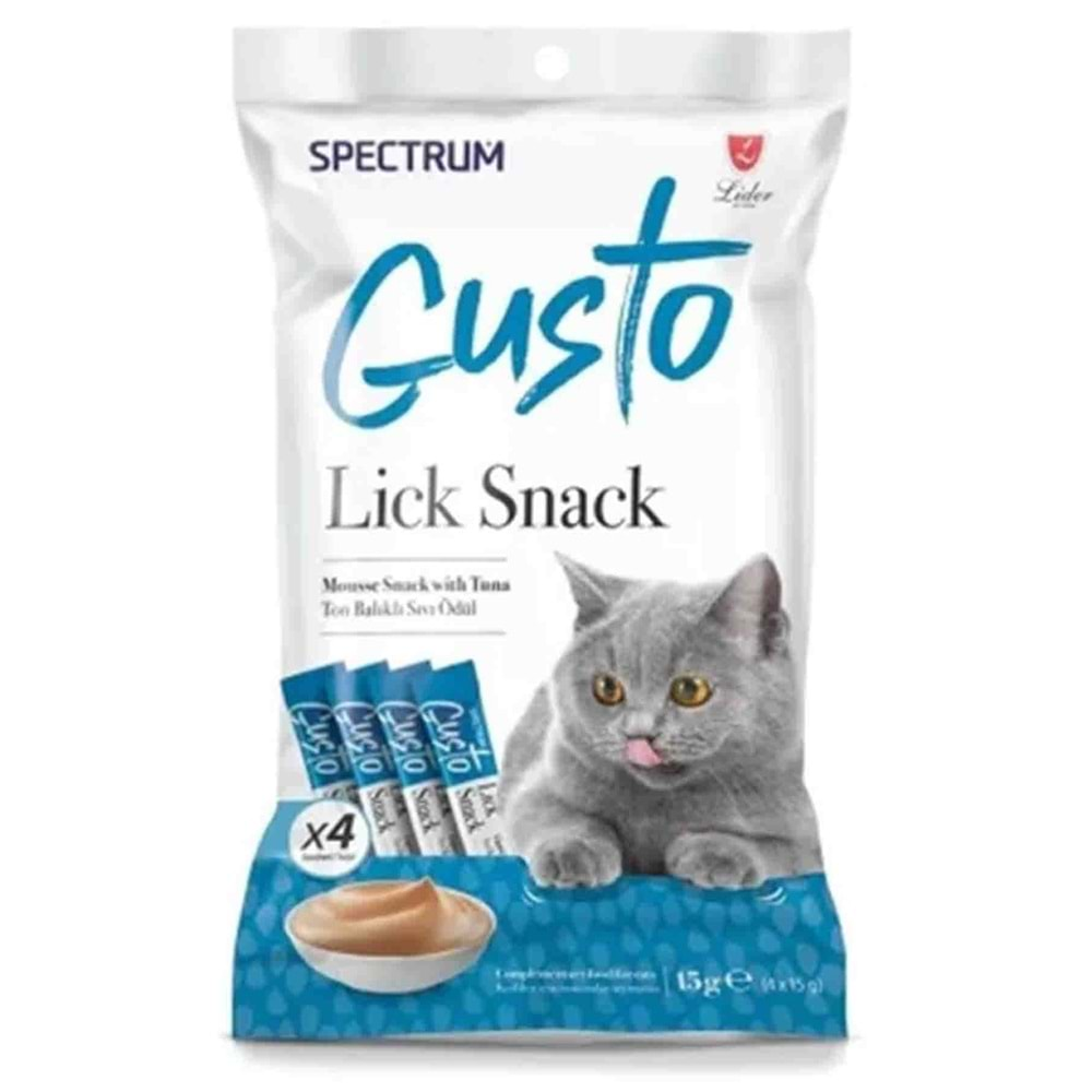 Spectrum Gusto Ton Balıklı Sıvı Kedi Ödül Maması 15Gr (4'Lü)