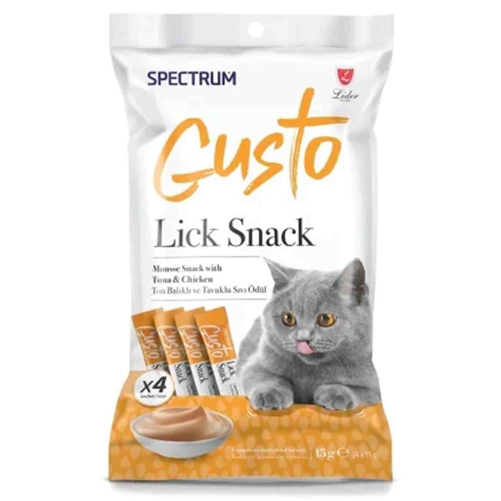 Spectrum Gusto Ton Balıklı Ve Tavuklu Sıvı Kedi Ödül Maması 15Gr(4'Lü)