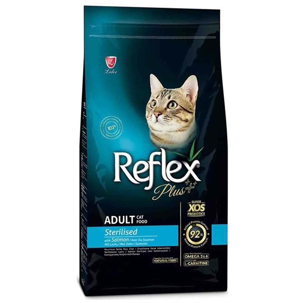 Reflex Plus Somonlu Kısırlaştırılmış Kedi Maması 1,5Kg +500Gr