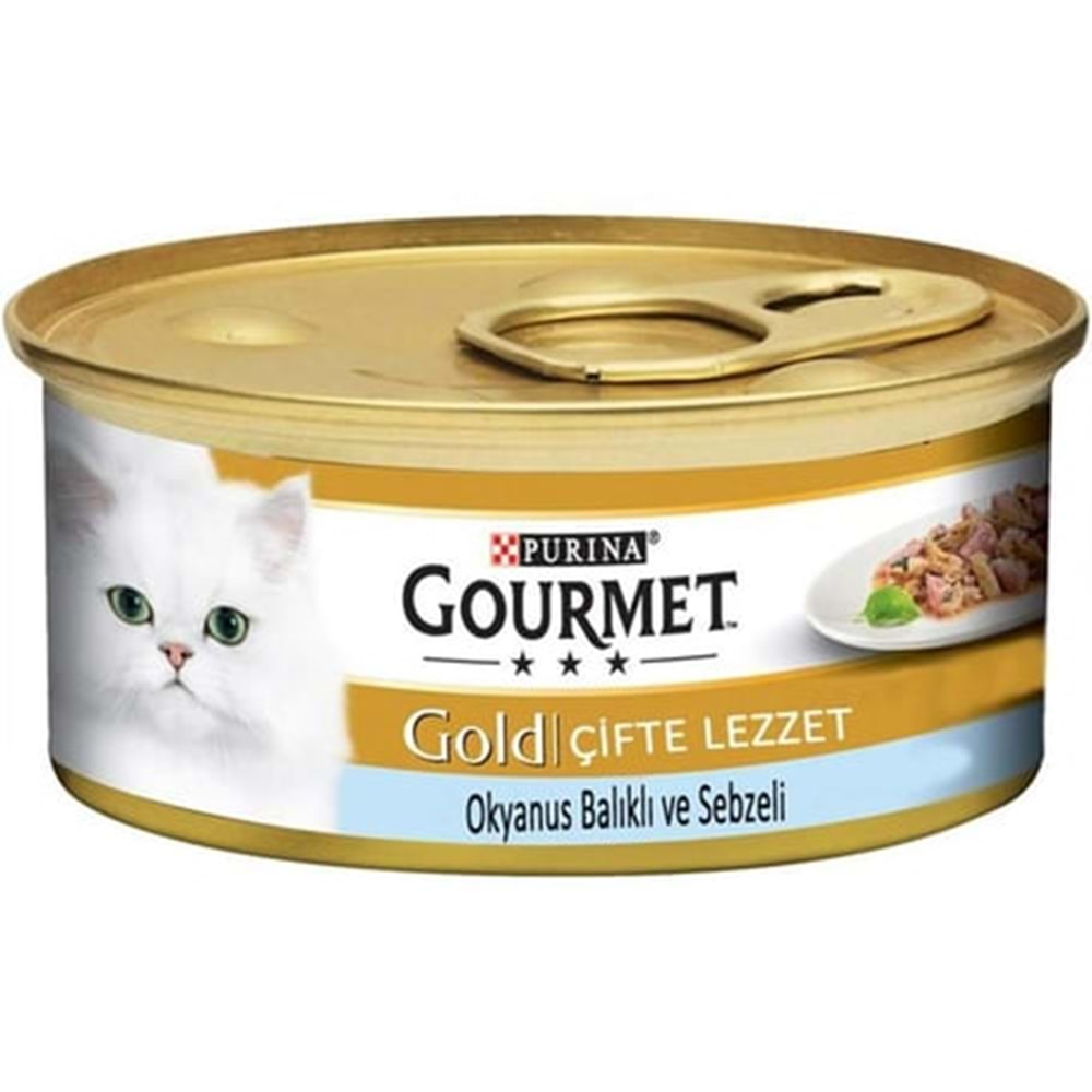 Gourmet Gold Okyanus Balığı Ve Sebzeli Yetişkin Kedi Konservesi 85Gr