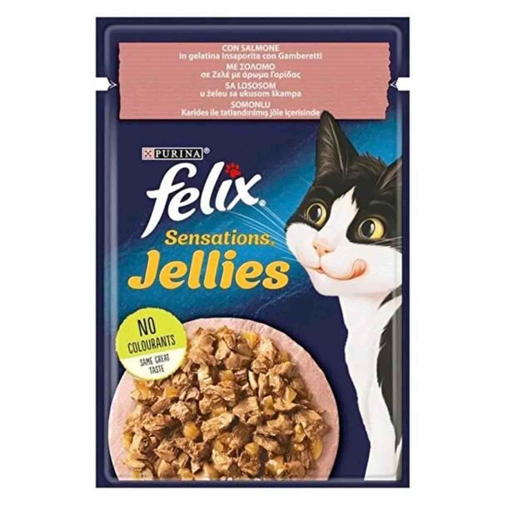 Felix Sensations Somonlu Ve Karidesli Kedi Konservesi 85Gr