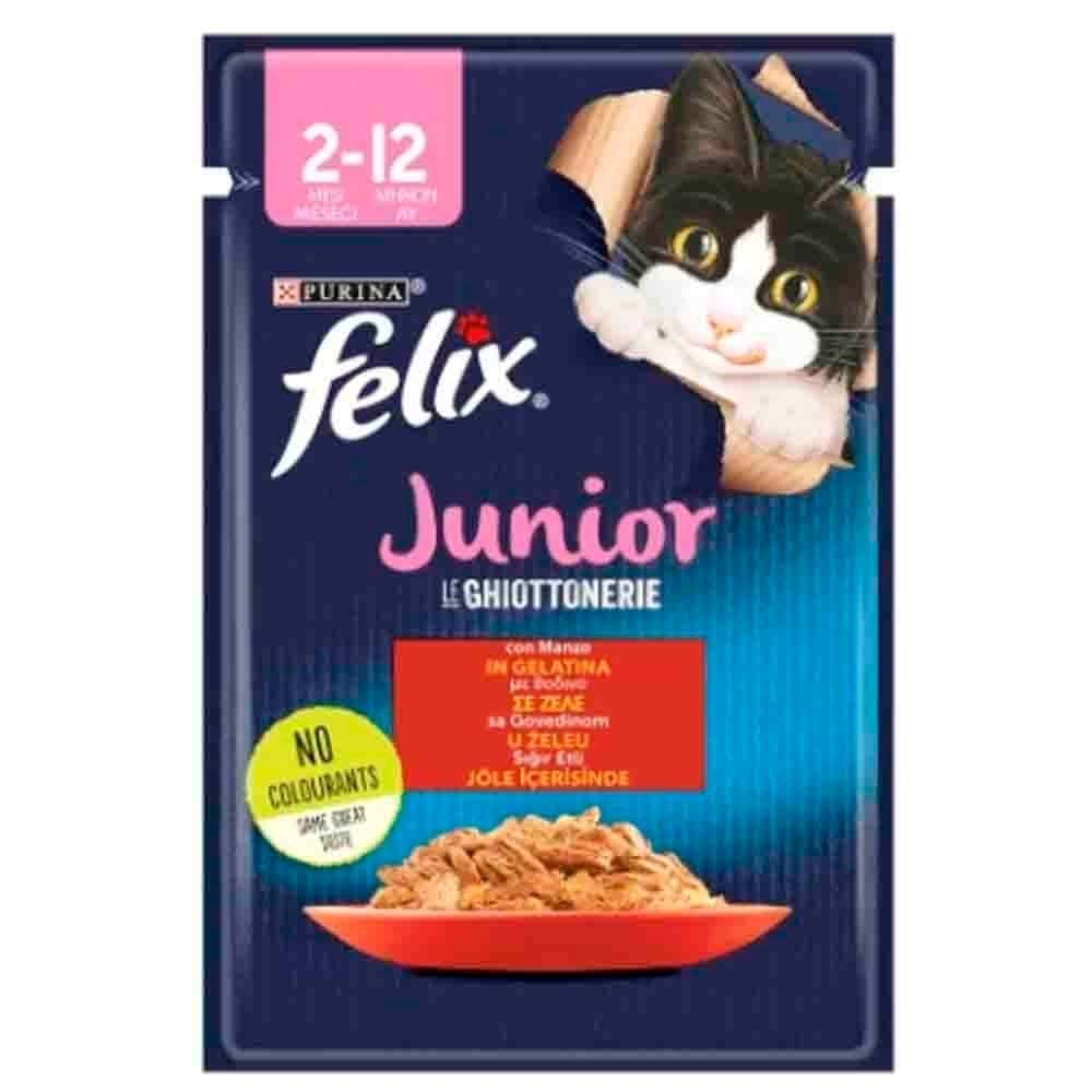 Felix Yavru Sığır Etli Kedi Yaş Mama 85Gr