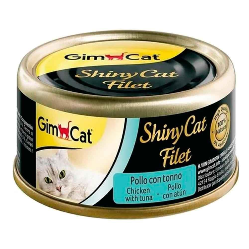 Gimcat Shinycat Fileto Tuna Balıklı Ve Tavuklu Yetişkin Kedi Konservesi 70 Gr