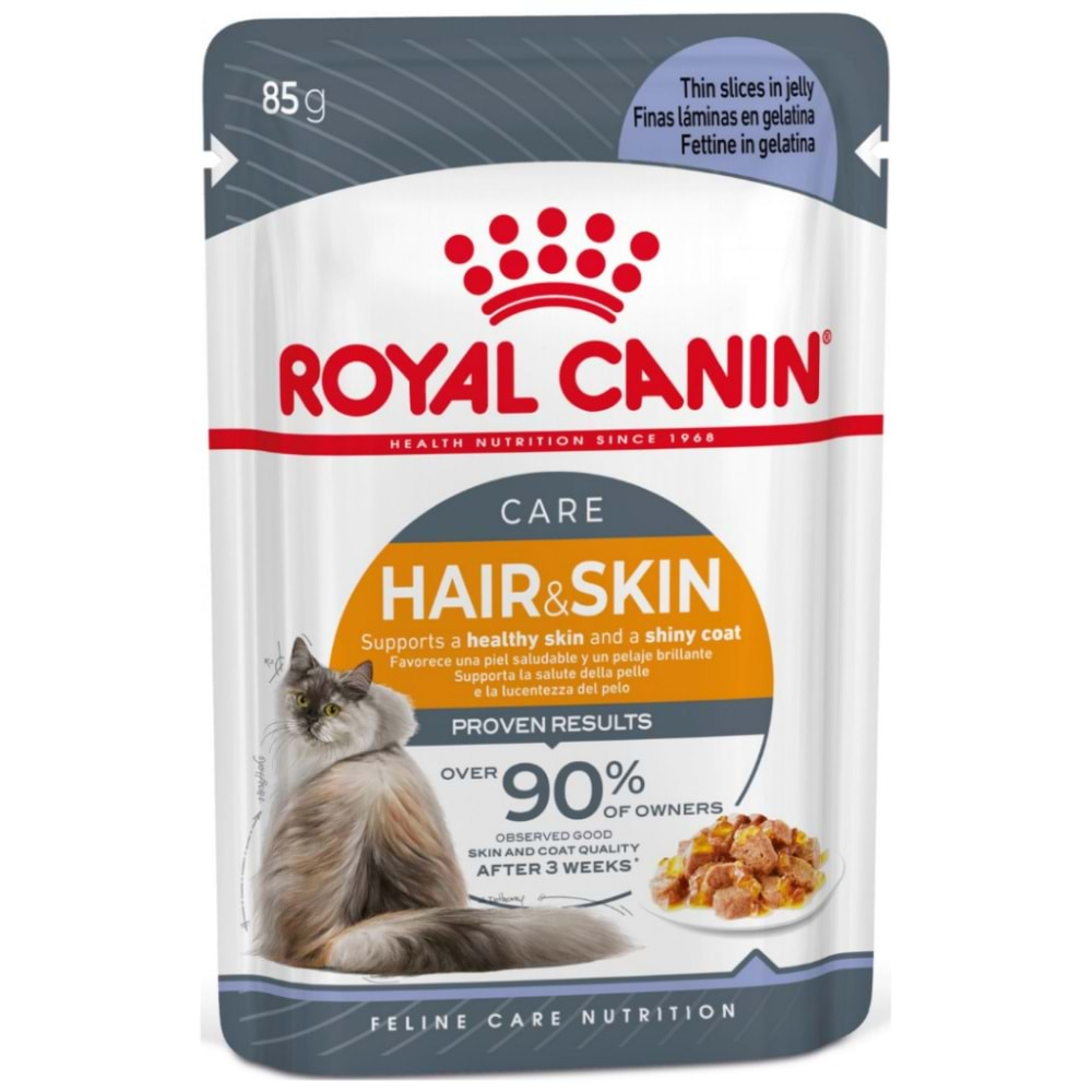 Royal Canin Hair & Skin Jöleli Kedi Konservesi 85Gr