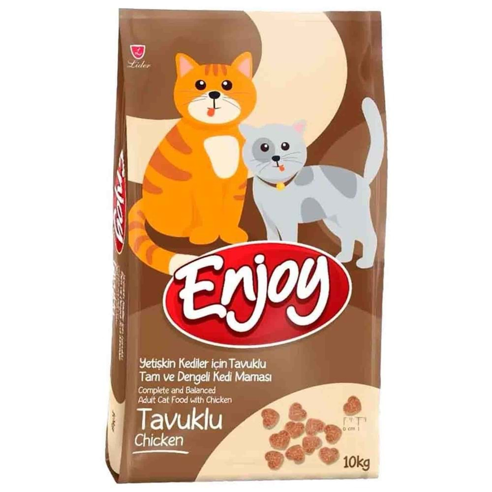 Enjoy Tavuklu Yetişkin Kedi Maması 10 Kg