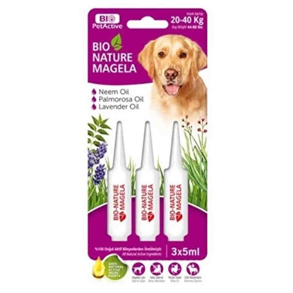 Bio Nature Köpek Tüy Ve Deri Bakım Damlası 5Ml-20-40Kg-Mor