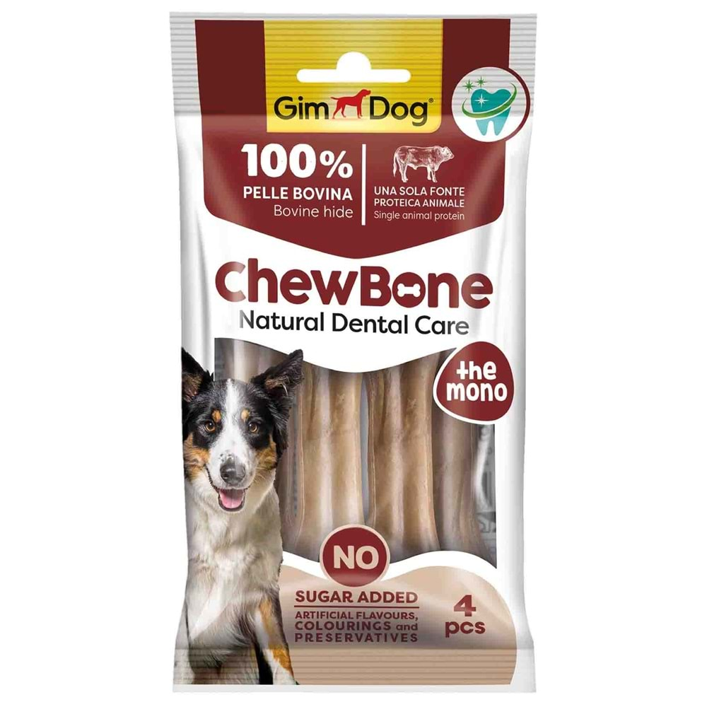 Gimdog Chew Bones Press Köpek Çiğneme Kemiği 3,5’’ 80 Gr 4Lü Naturel