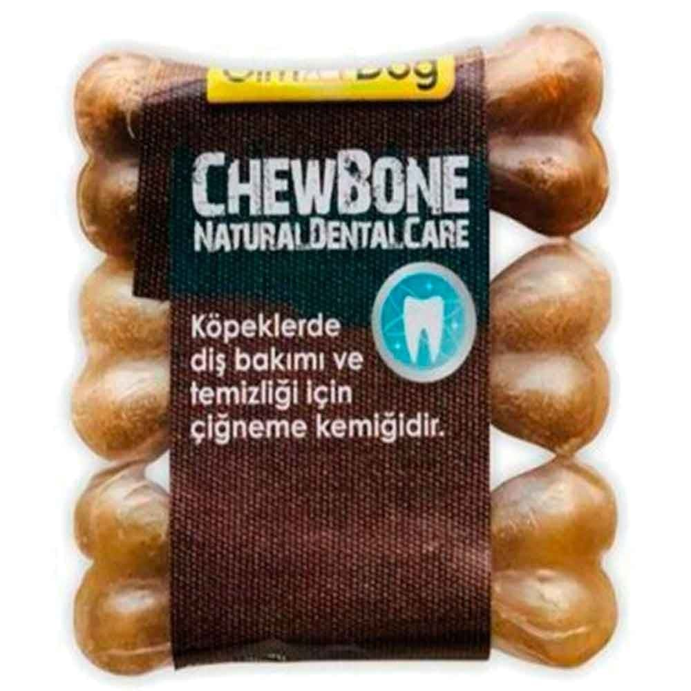 Gimdog Mordimi Press Köpek Ödül Kemiği (3Lü) 9Cm Natural