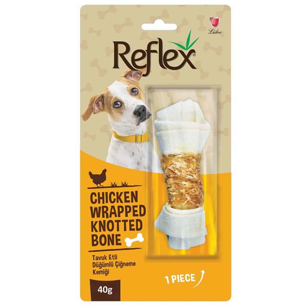 Reflex Tavuk Düğümlü Köpek Ödül Kemiği 40 Gr