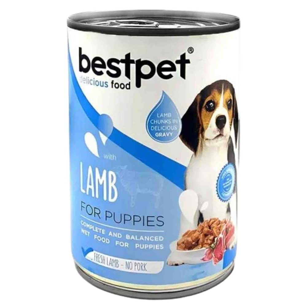 Bestpet Puppy Kuzu Etli Yavru Köpek Konservesi 415Gr