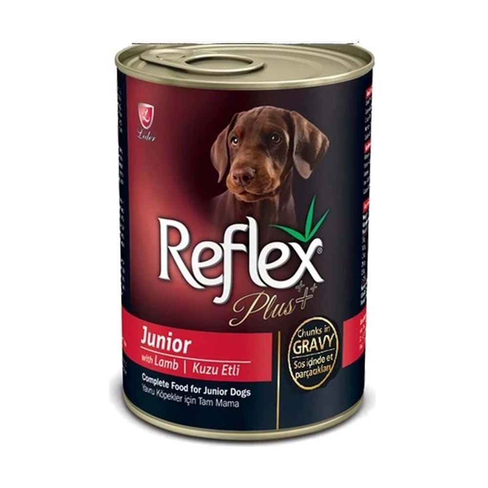 Reflex Plus Junnior Kuzulu Parça Etli Yavru Köpek Konservesi 415Gr