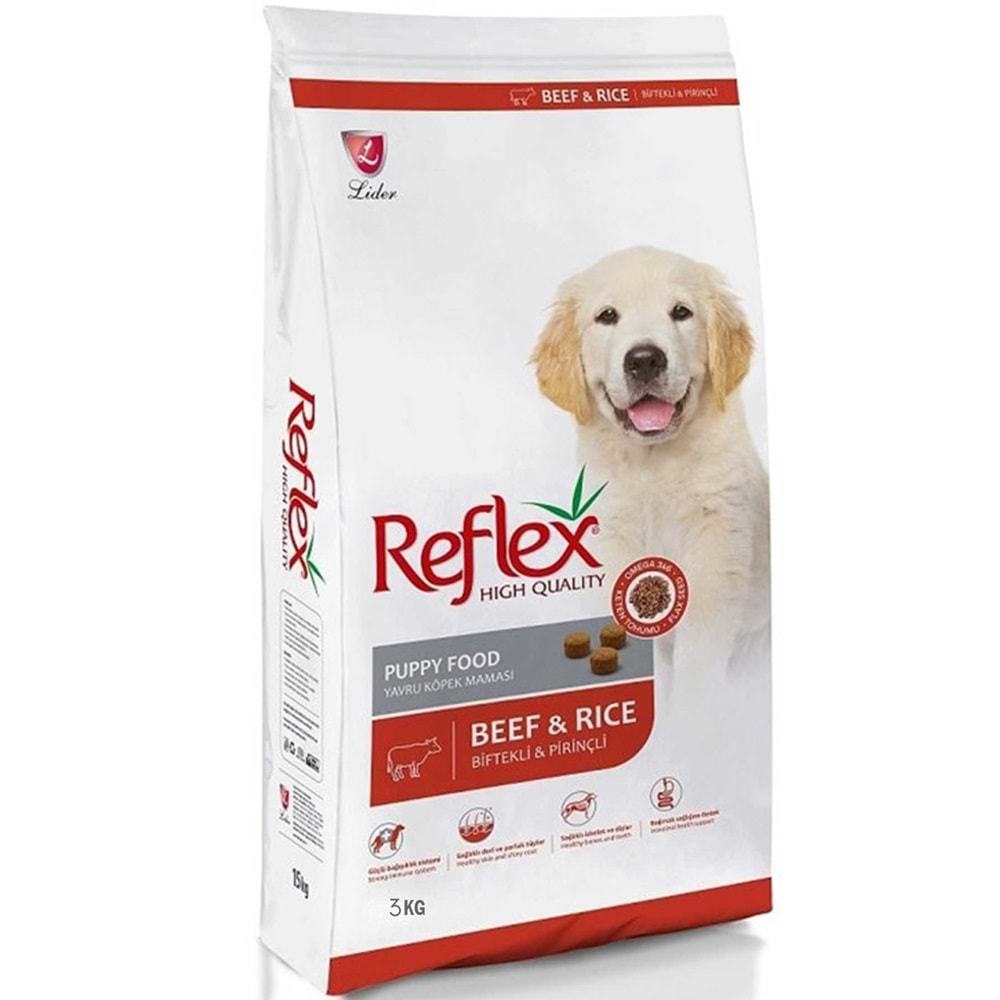 Reflex Puppy Biftekli Yavru Köpek Maması 3Kg