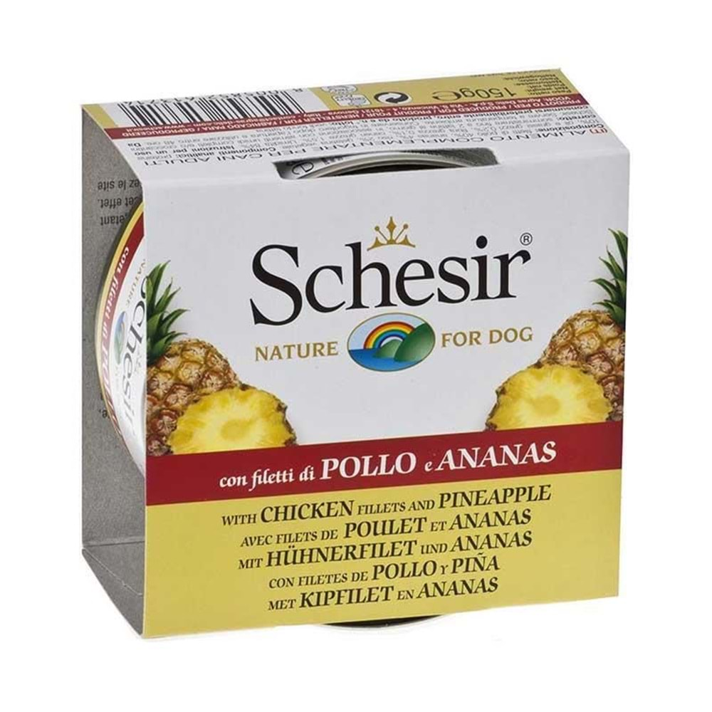 Schesir Fruit Tavuk Ve Ananaslı Köpek Konservesi 150Gr