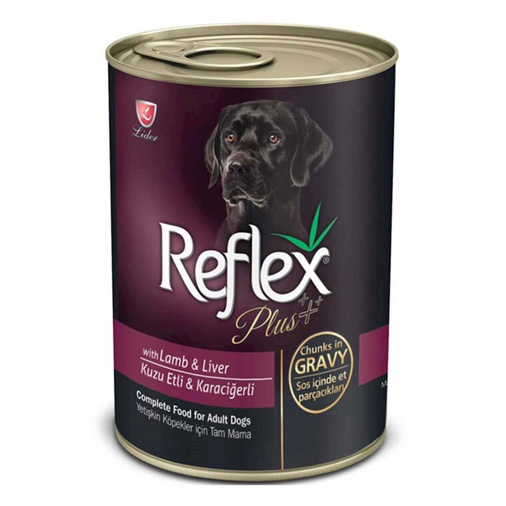 Reflex Plus Kuzulu Karaciğerli Yetişkin Köpek Konservesi 415Gr