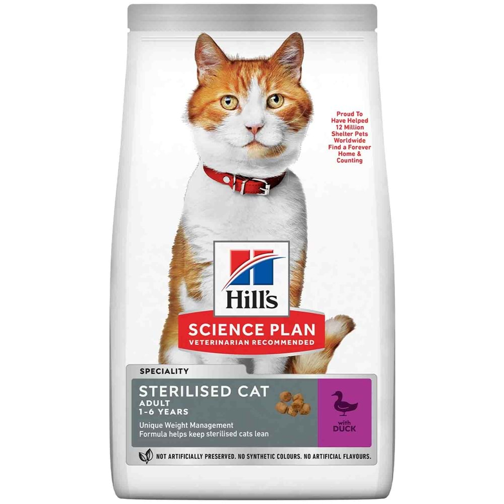 Hills Ördek Etli Kısırlaştırılmış Kedi Maması 1.5Kg