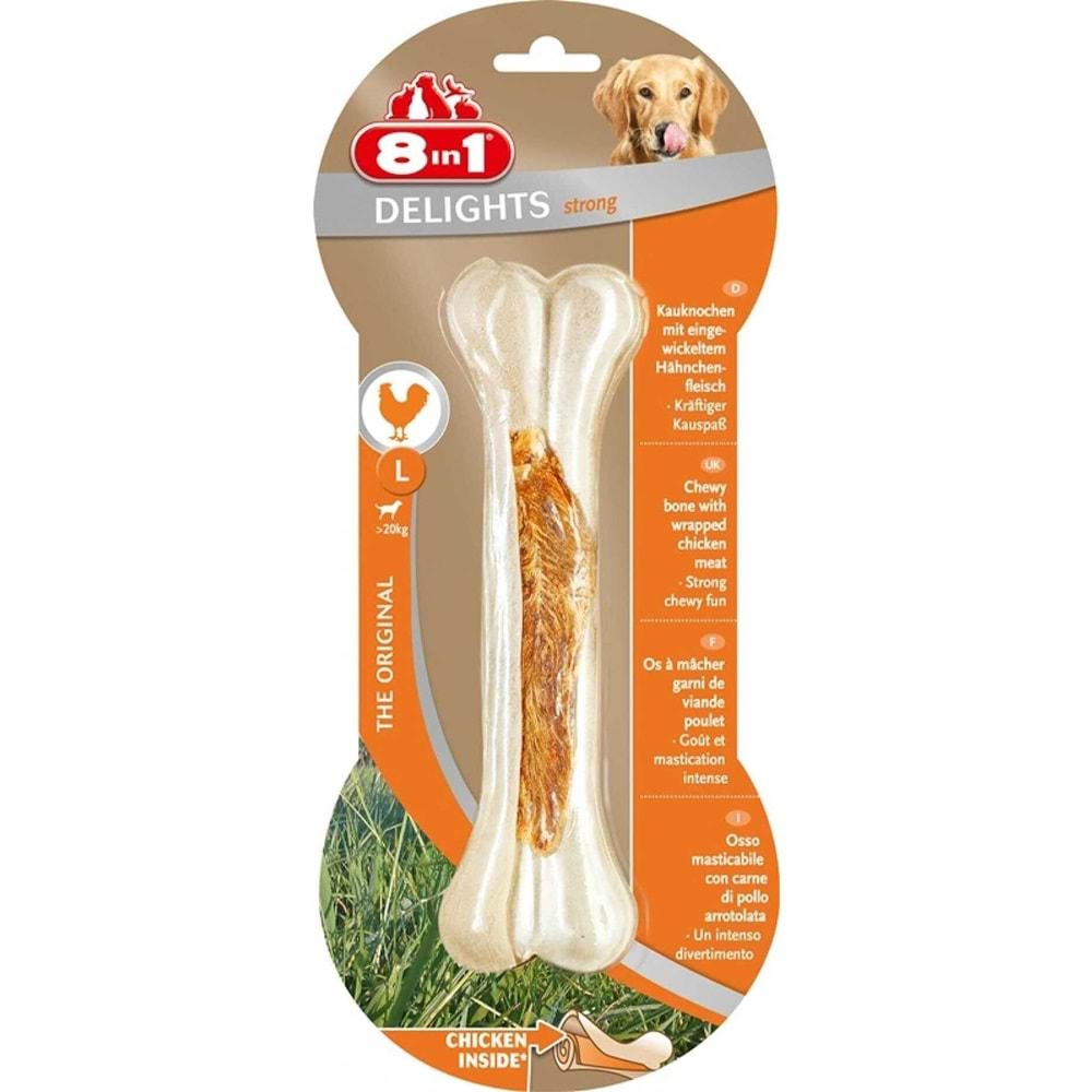 8in1 Delights Köpekler İçin Tavuklu Ağız Bakım Kemiği L 130gr