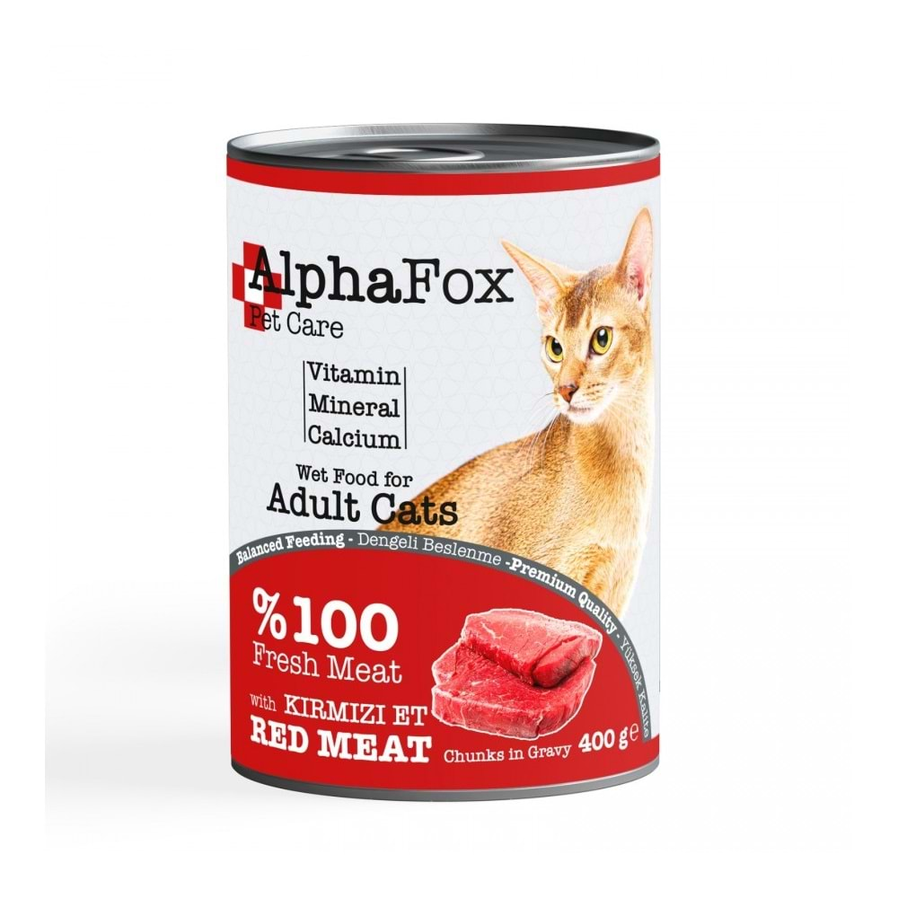 Alpha Fox Kırmızı Etli Kedi Konserve 400 gr