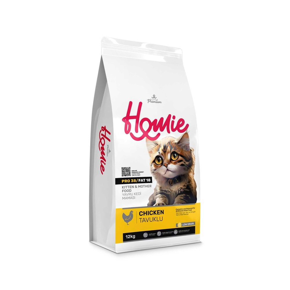 Homie Kitten&Mother Chicken Low Grain 12 KG