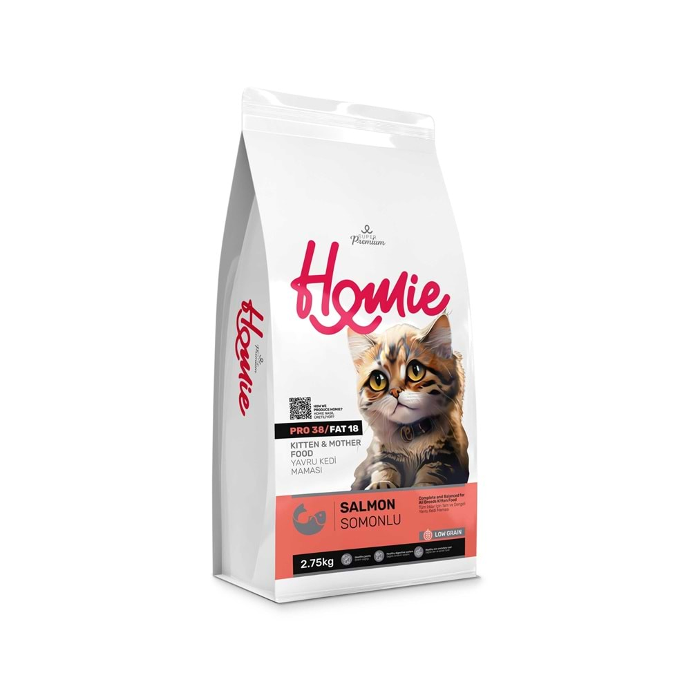 Homie Kitten&Mother Salmon Low Grain 12 KG