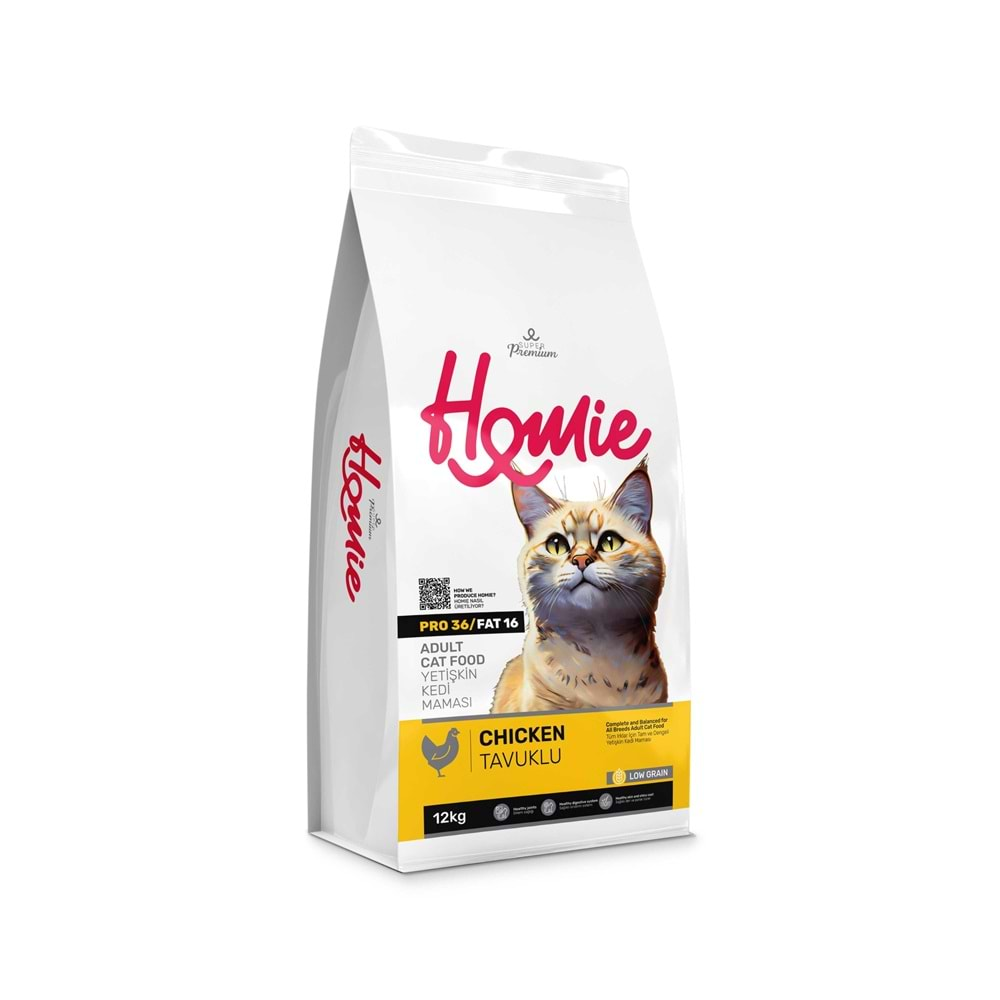 Homie Adult Cat Chicken Low Grain 12 KG