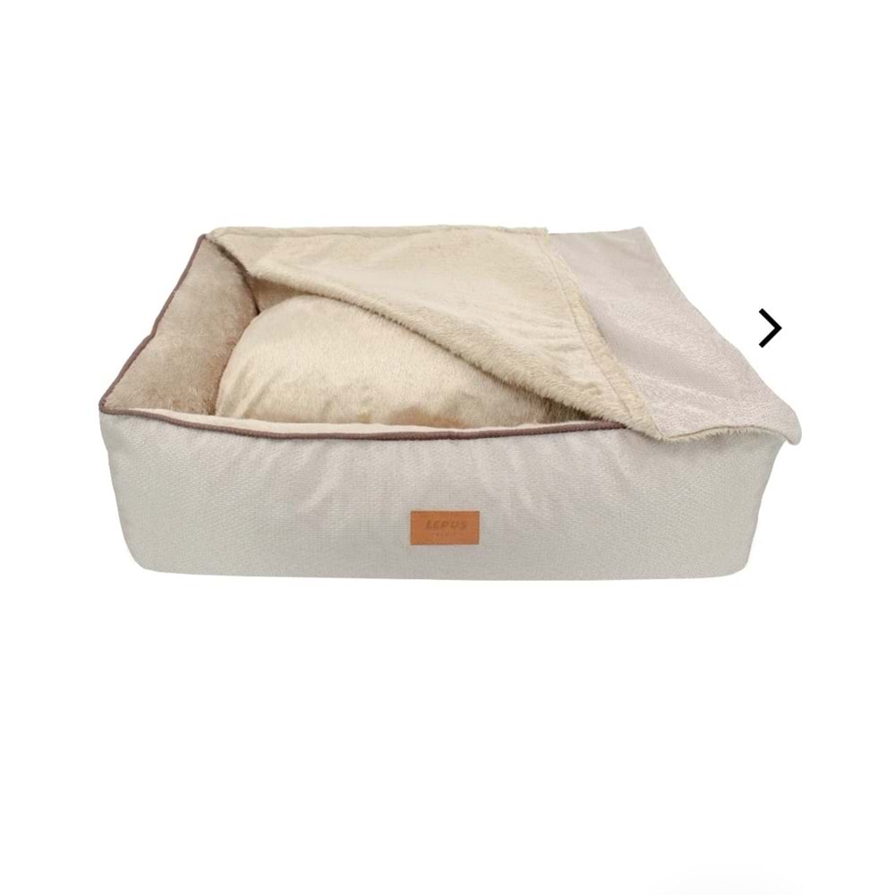 Lepus Winter Bed Kedi Köpek Yatağı Krem Large