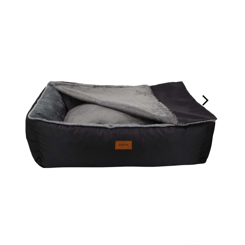 Lepus Winter Bed Kedi Köpek Yatağı Siyah Medium