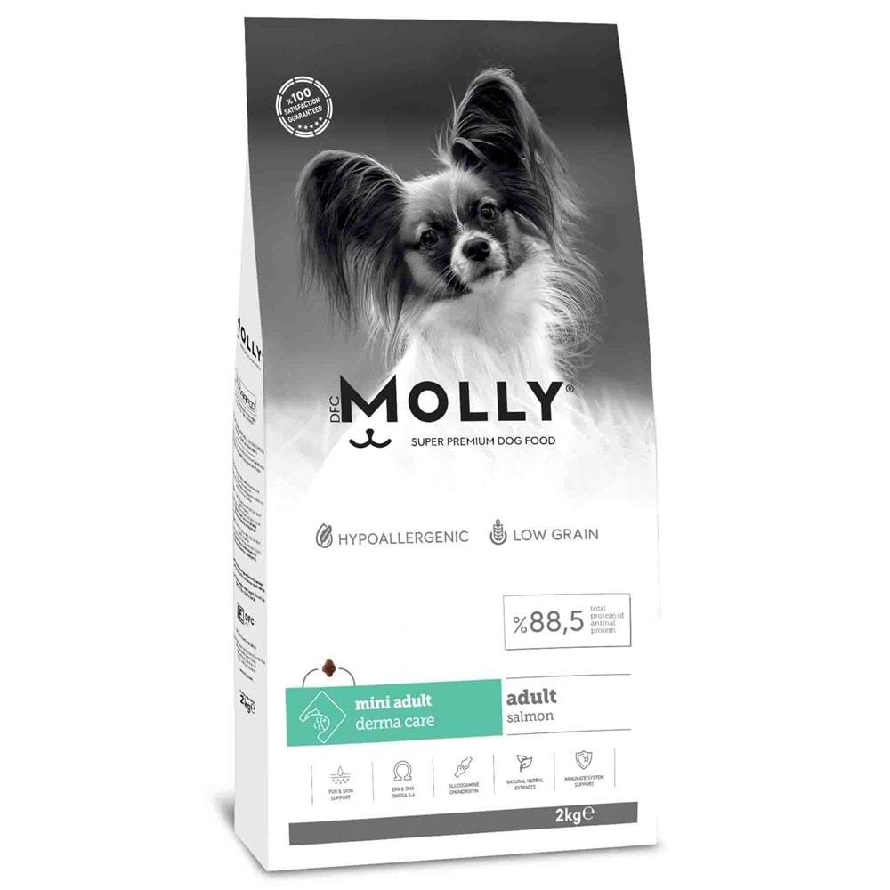 Molly Mini Adult Derma Care Somonlu Küçük Irk Yetişkin Köpek Maması 2 Kg