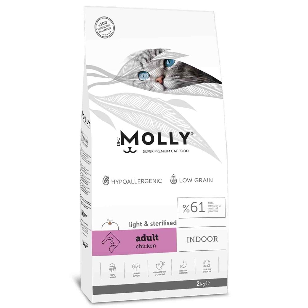 Molly Tavuklu Light Kısırlaştırılmış Kedi Maması 2kg