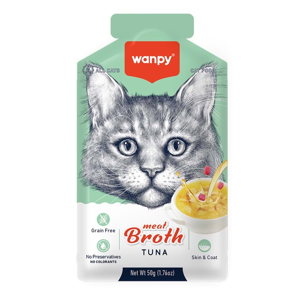 Wanpy Kediler için Ton Balığı Eti Çorbası 50gr