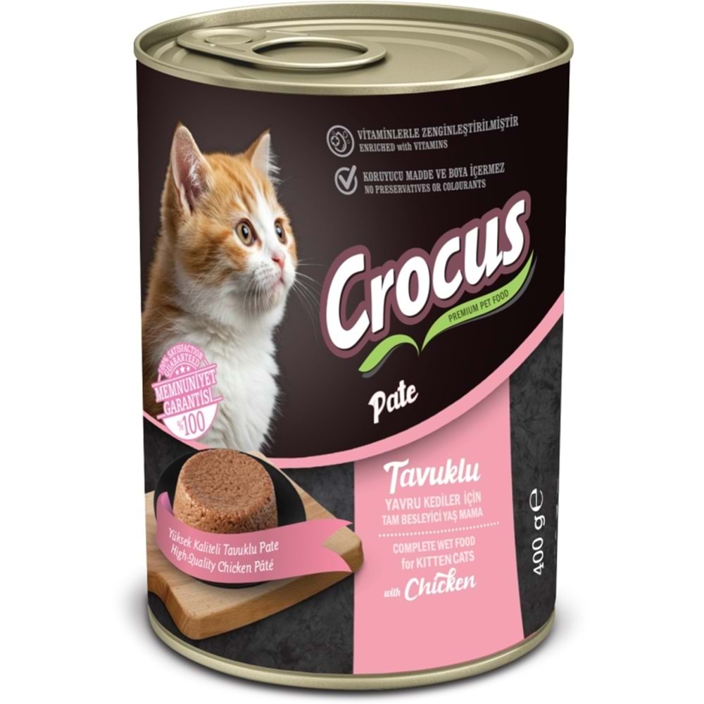 Crocus Yavru Kedi Tavuklu Pate Yaş Mama 400gr