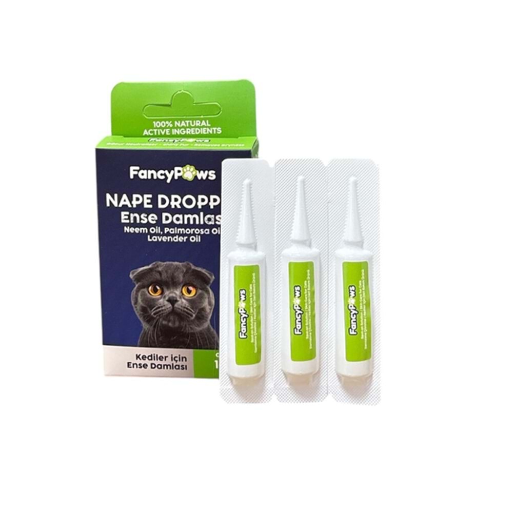 Fancy Paws Kedi Ense Damlası 3x1ml