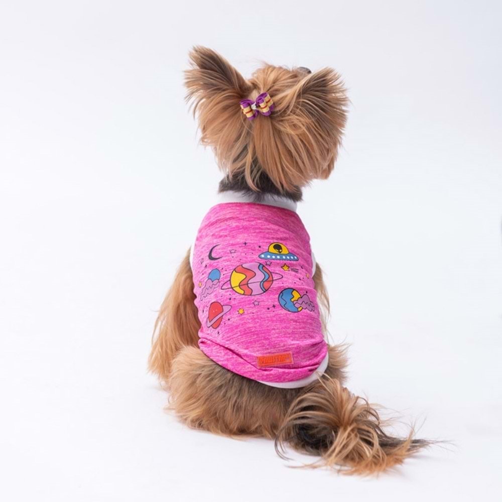 Pawstar Fuşya Space Time Tişört XL Beden