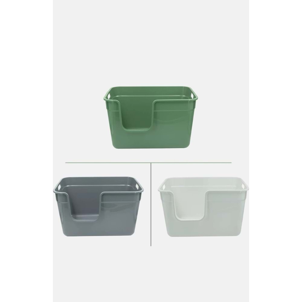 TANOS YARI KAPALI KEDİ TUVALETİ MİX