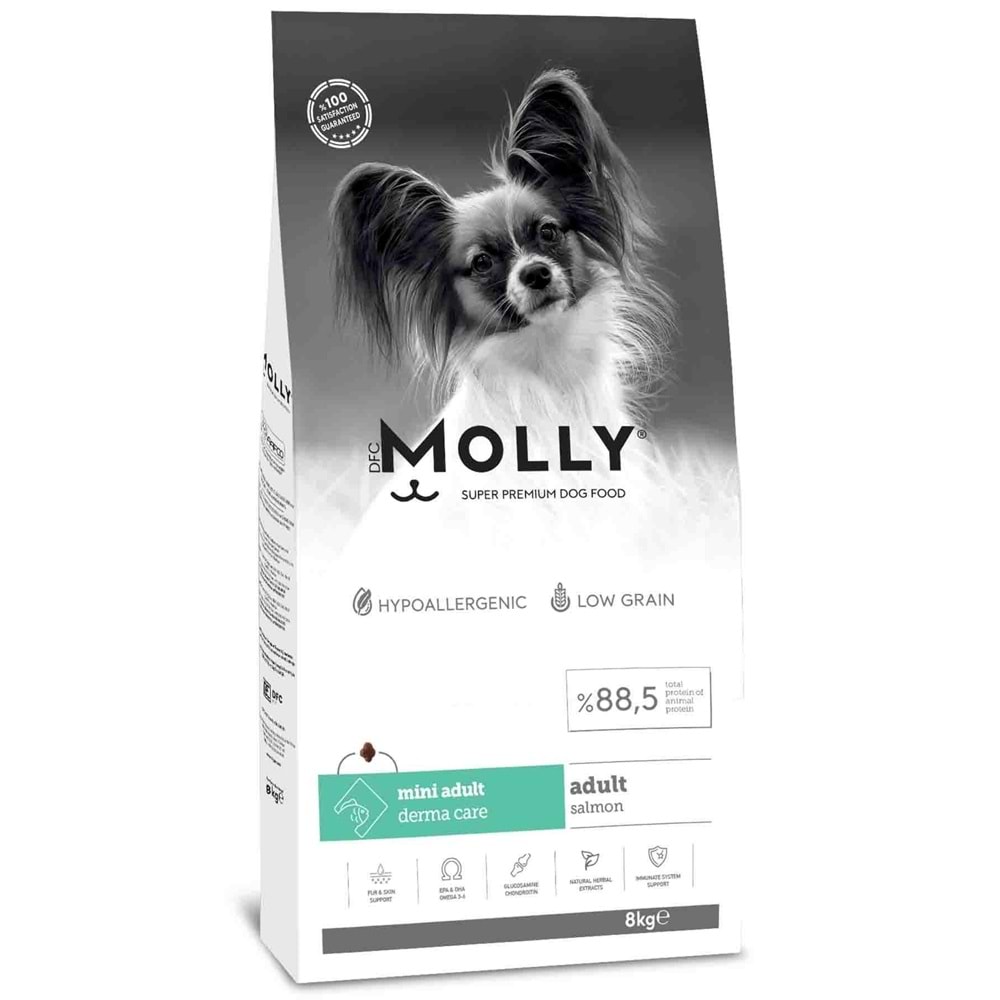 Molly Hipoalerjenik Somonlu Küçük Irk Yetişkin Köpek Maması 8kg