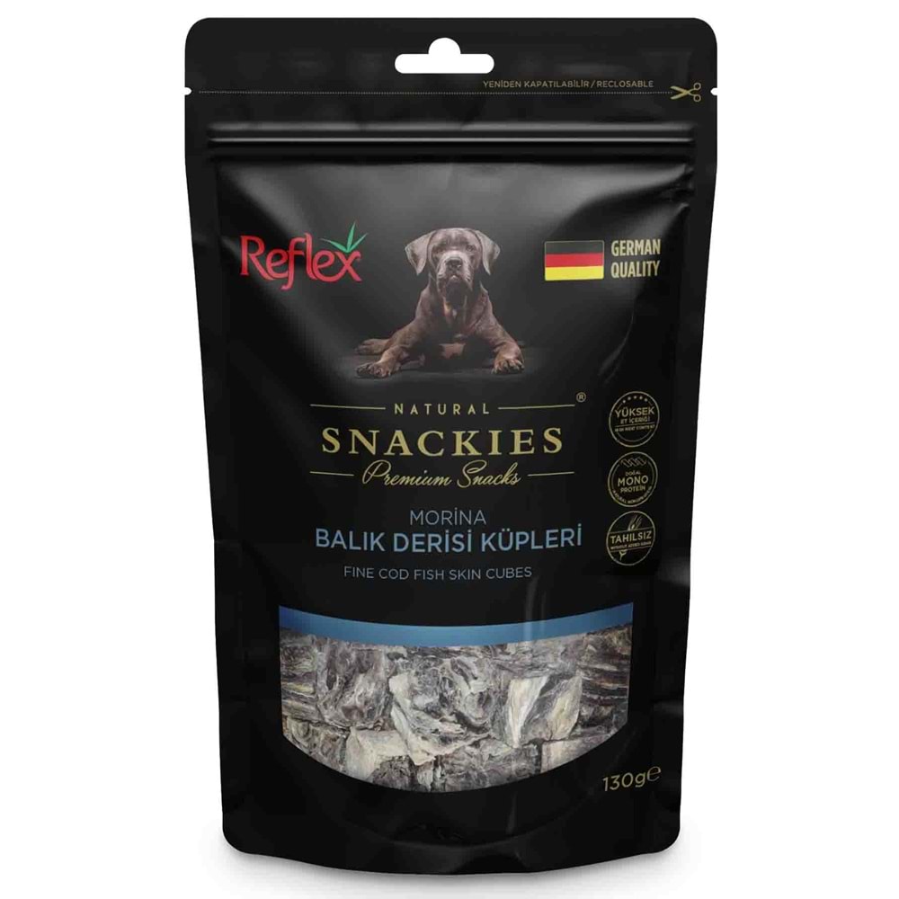 Reflex Snackies Morina Balık Derisi Küpleri Köpek Ödül Maması 130gr