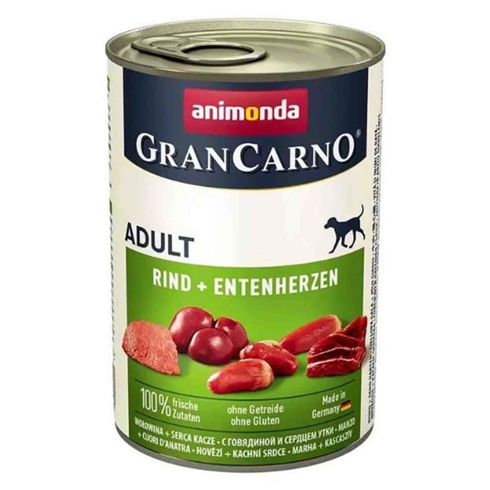 Animonda GranCarno Sığır Etli ve Ördekli Yetişkin Köpek Konservesi 400gr