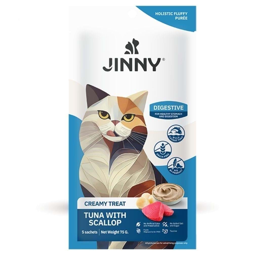 Jinny Creamy Ton Balıklı - Deniz Taraklı Kedi Sıvı Ödül Maması 5x15 gr