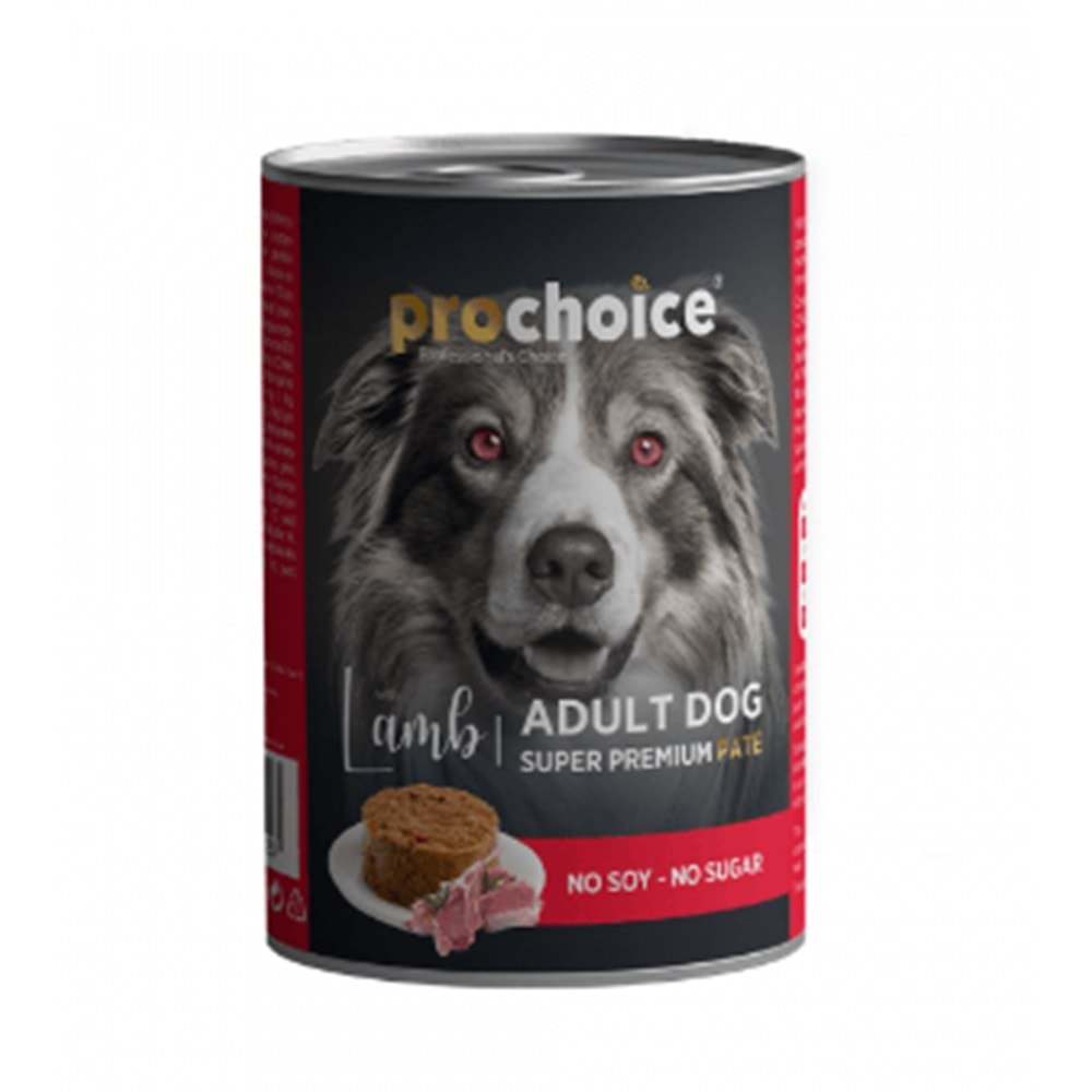 Pro Choice Kuzu Etli Şekersiz Ezme Yetişkin Köpek Konservesi 400 gr