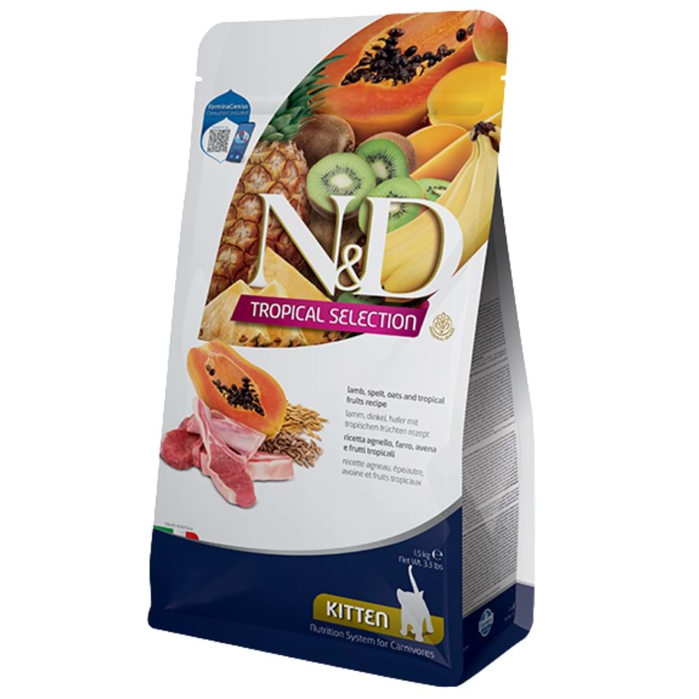 N&D Tropical Selection Kuzu Etli Yavru Kedi Maması 1,5Kg