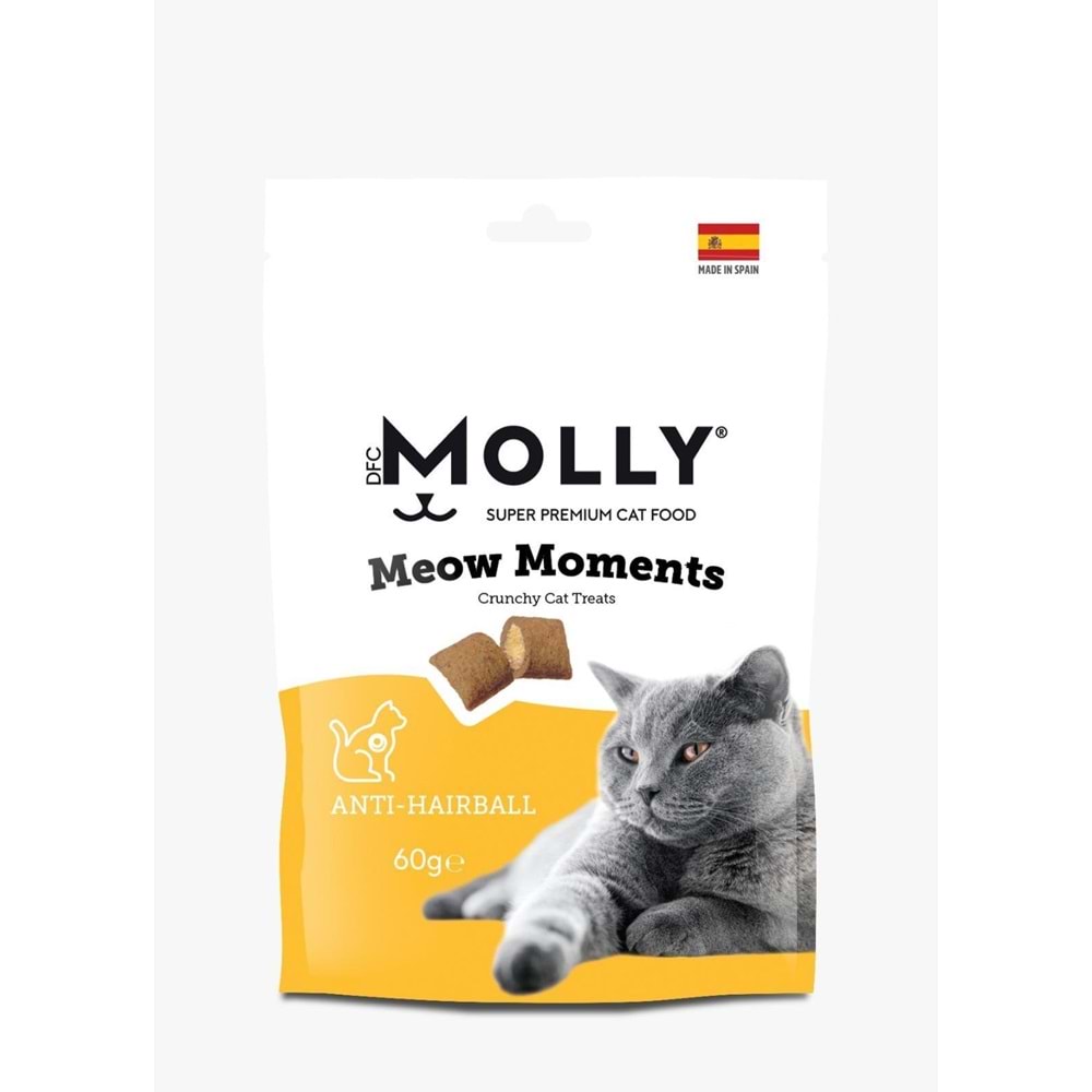 MOLLY MEOW MOMENTS TÜY YUMAĞI KONTROLÜ KEDİ ÖDÜL MAMASI (ANTİ-HAİRBALL) 60G