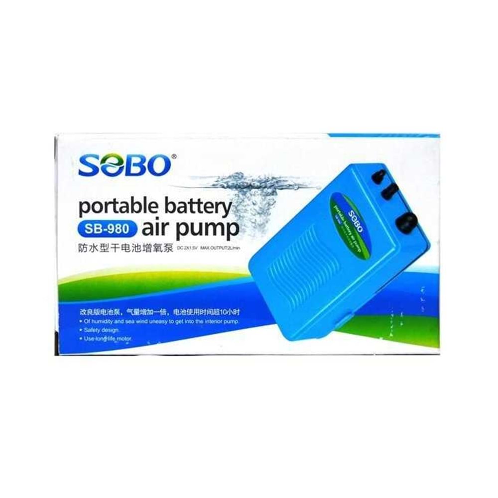 Sobo SB-980 Akvaryum Pilli Hava Motoru
