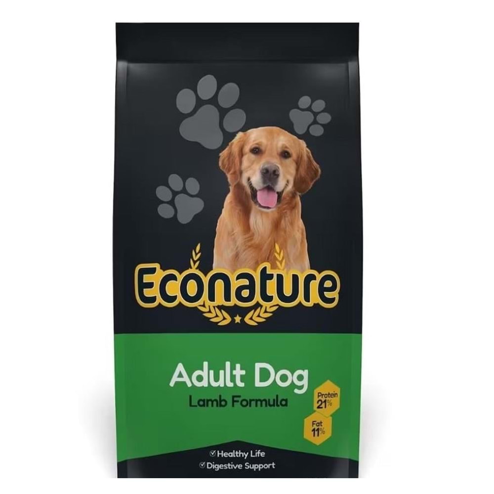 Econature Plus Kuzulu Yetişkin Köpek Maması 13,5kg + 1,5kg HEDİYE!