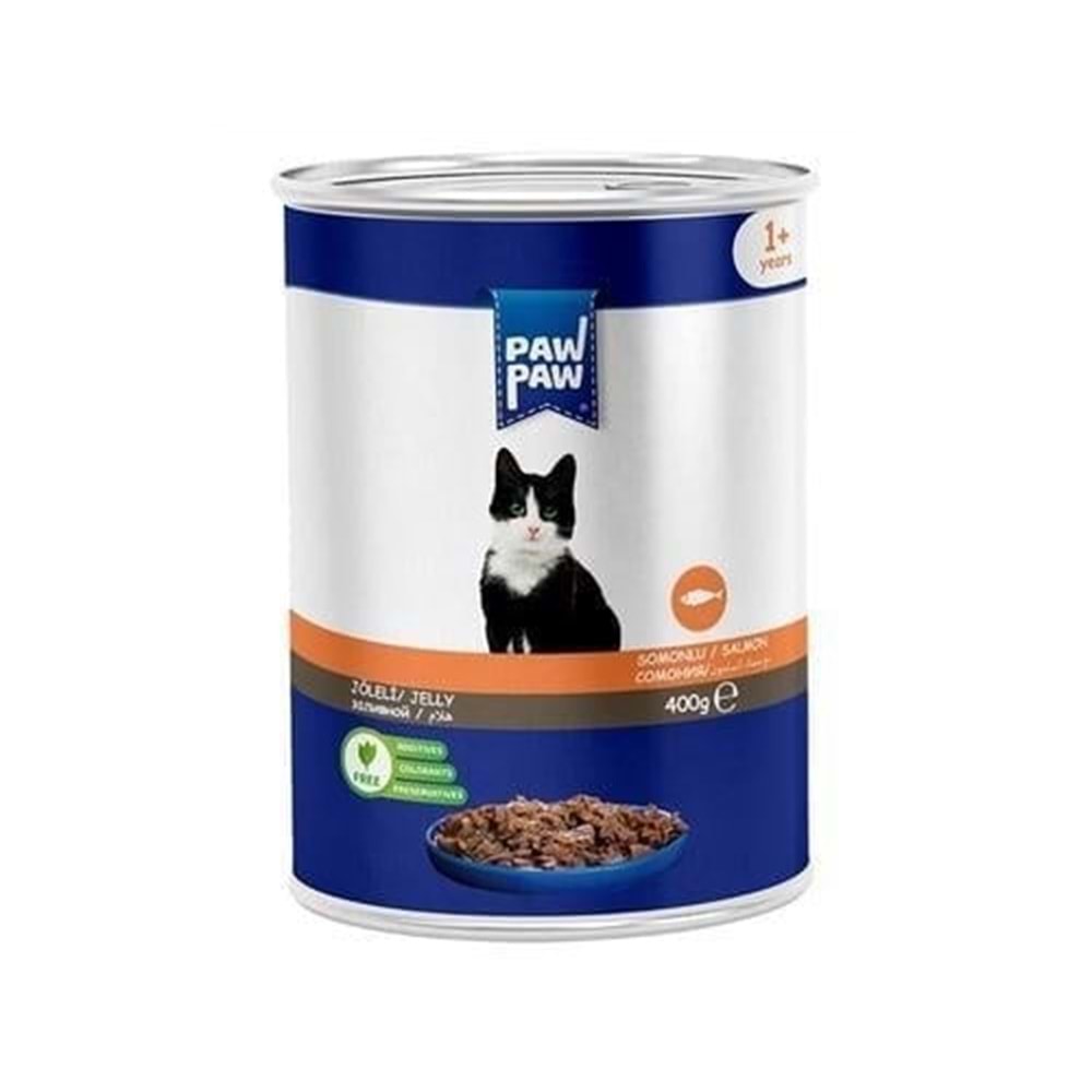 Paw Paw Jelly Somonlu Yetişkin Kedi Konserve Maması 400 Gr