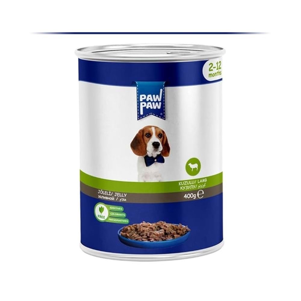 Paw Paw Jelly Kuzulu Yavru Köpek Konserve Maması 400 gr