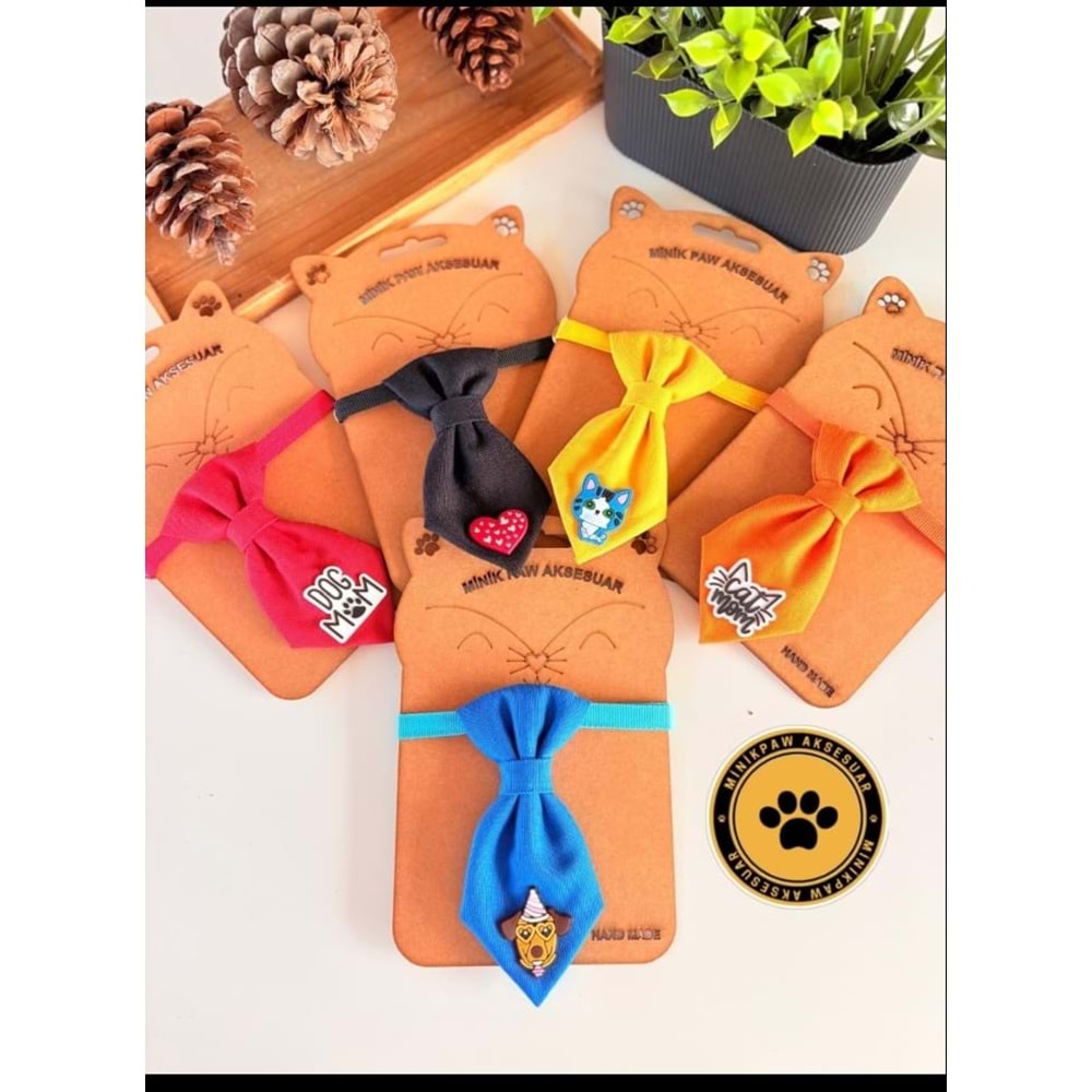 Kedi Kravatı Karışık Renkler