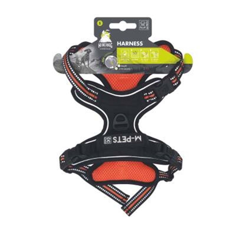 M-Pets Hiking Reflektörlü Köpek Göğüs Tasması 45-95cm (Turuncu) [L]